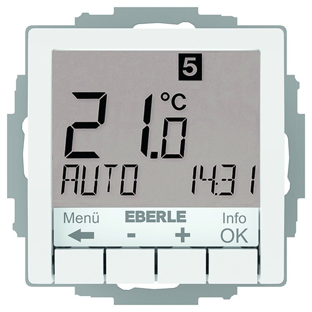 Eberle UP Uhrenthermostat 527820455604 Typ UTE 4800-Rw-RAL9016-G-55
