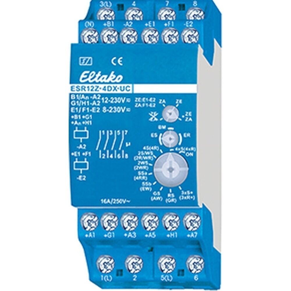 ELTAKO Stromstoß Schaltrelais 21400301 Typ ESR12Z-4DX-UC