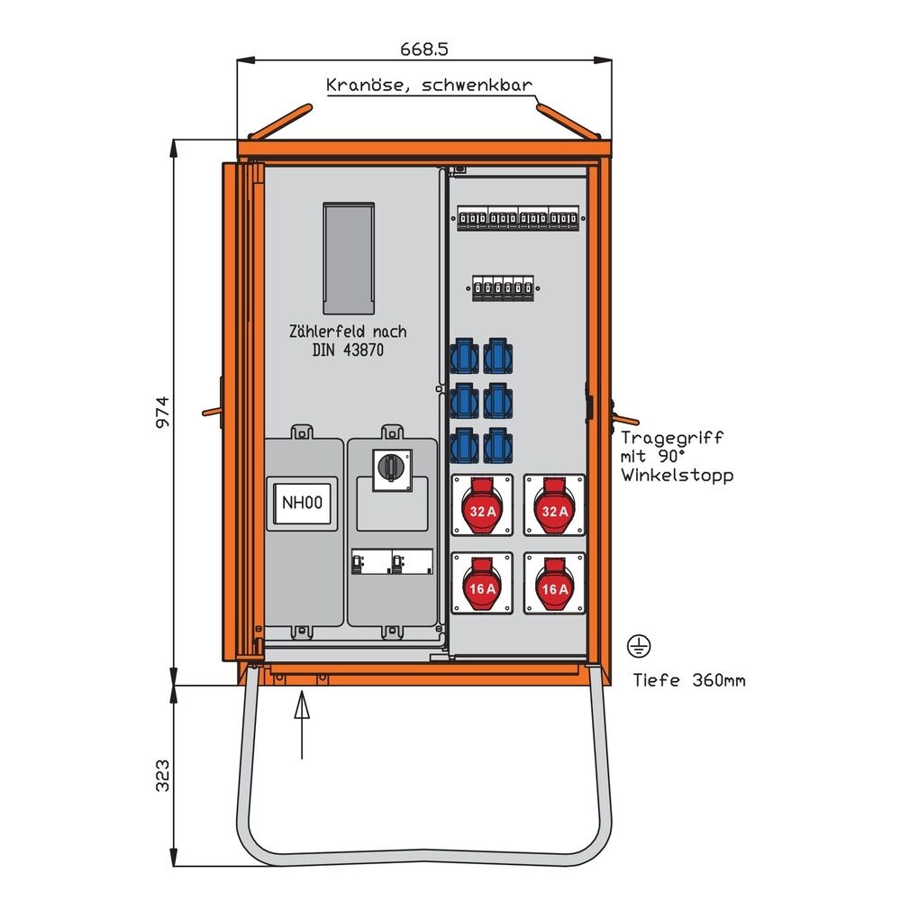 Walther-Werke Anschlussverteiler Schrank WAV0135BR1