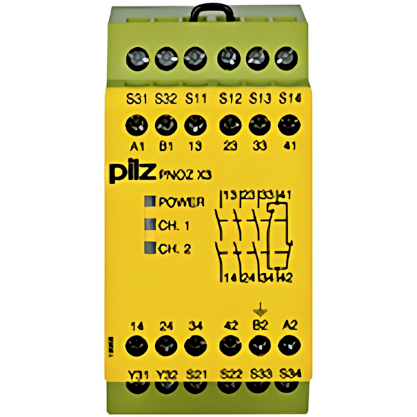 Pilz Sicherheitsschaltgerät 774314 Typ PNOZ X3 110VAC 24VDC 3n/o 1n/c 1so 