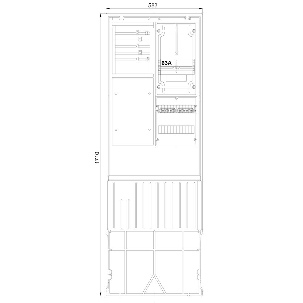 f-tronic Zähleranschlusssäule ZSA172-2-ZK-HG Nr. 7160029