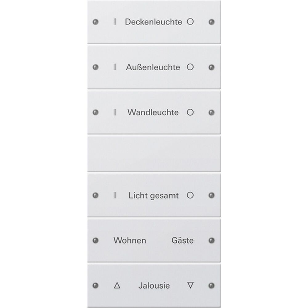 Gira Wippenset 6fach 220627