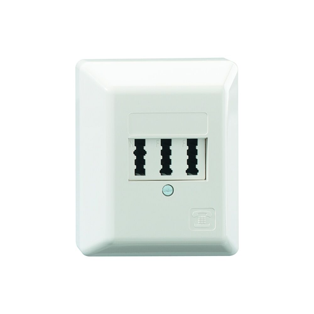 Rutenbeck Telefondose 10310114 Typ TAE 2x6/6 NFF Ap rw