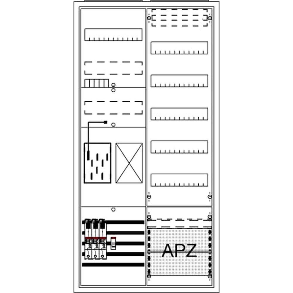 Striebel & John Zählerkomplettschrank 2CPX054243R9999 Typ BA27LB4 