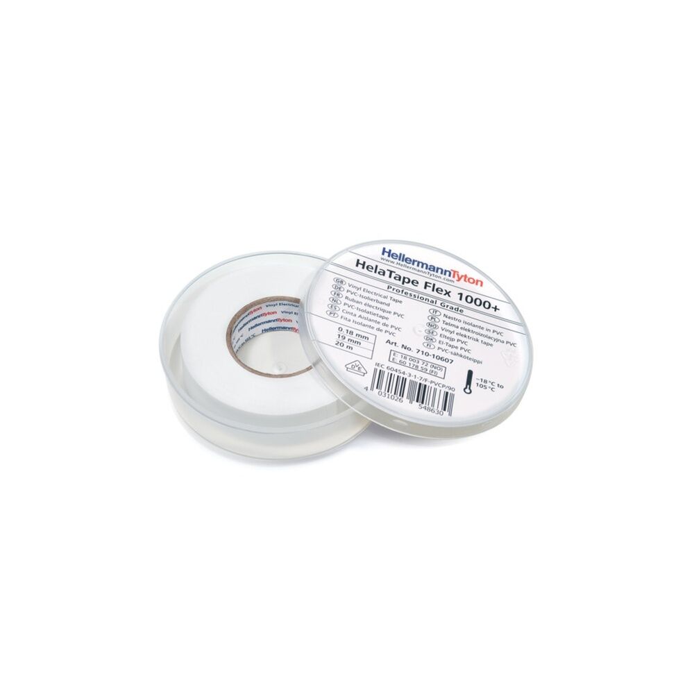 Hellermann Isolierband 710-10607 Typ HTAPE-FLEX1000+ C 19x20 PVC WH