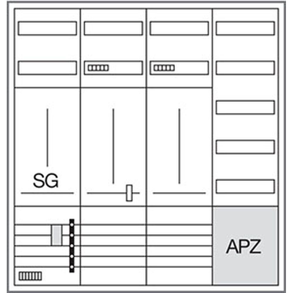 Hager Komplettschrank ZB342U25LS 