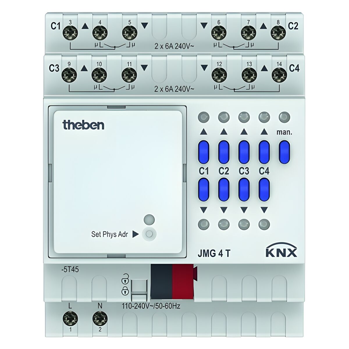 Theben KNX Jalousieaktor 4930250 Typ JMG 4 T KNX