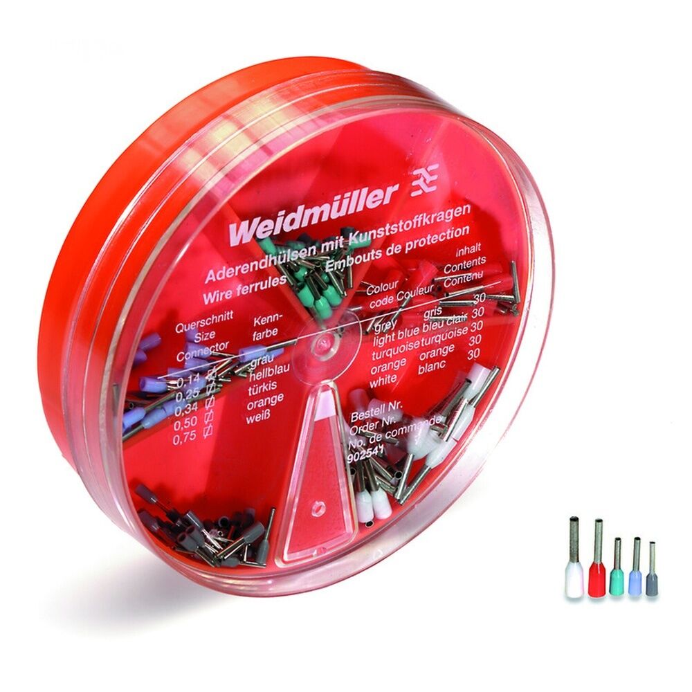 Weidmüller Sortiment Aderendhülsen 9025410000 Typ H-BOX 0,14-0,75QMM