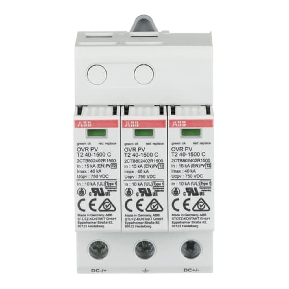 ABB Überspannungsableiter für Energietechnik Stromversorgung 2CTB802400R1500 Typ OVR PV T2 40-1500