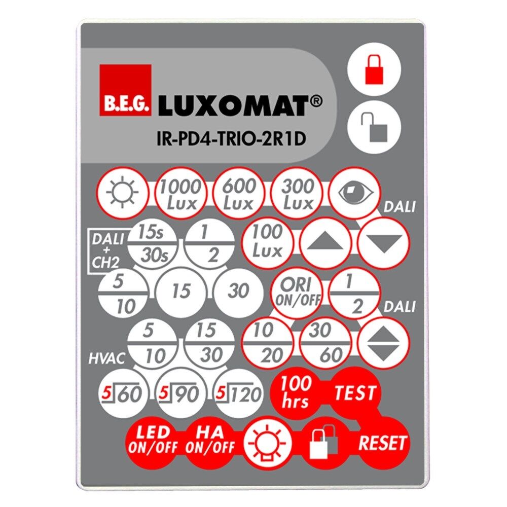 B.E.G. Brück IR Fernbedienung 92473 Typ IR-PD4-TRIO-2R1D 