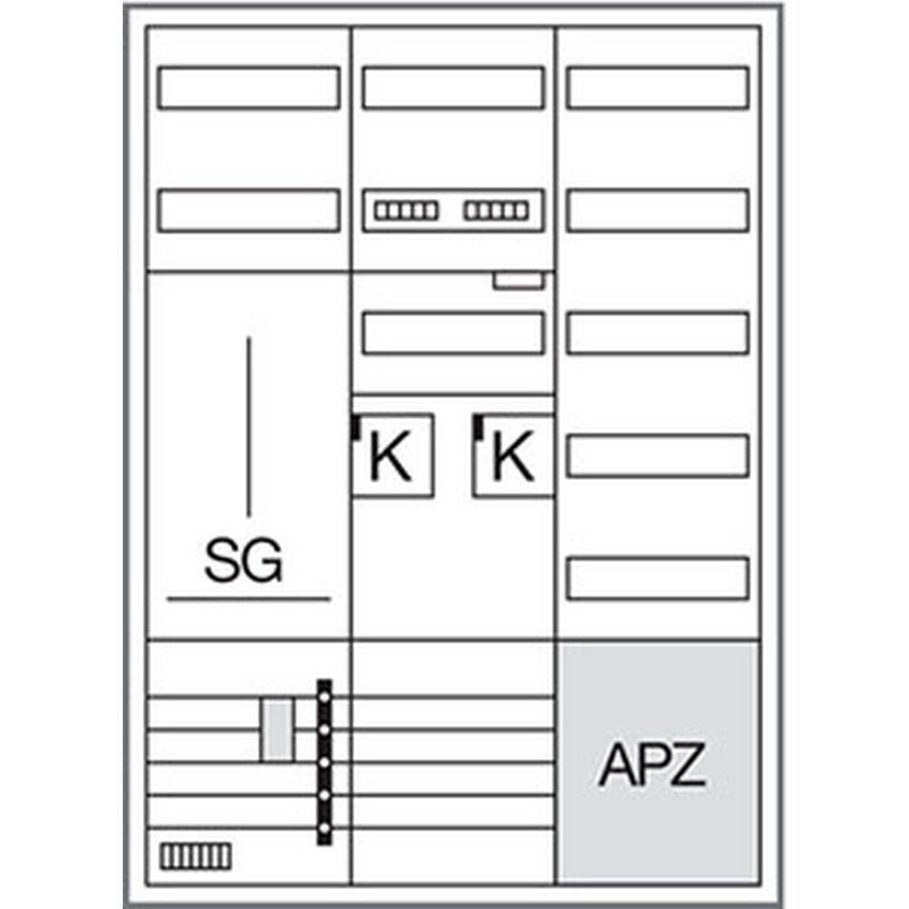 Hager Komplettschrank ZB33SET28LS