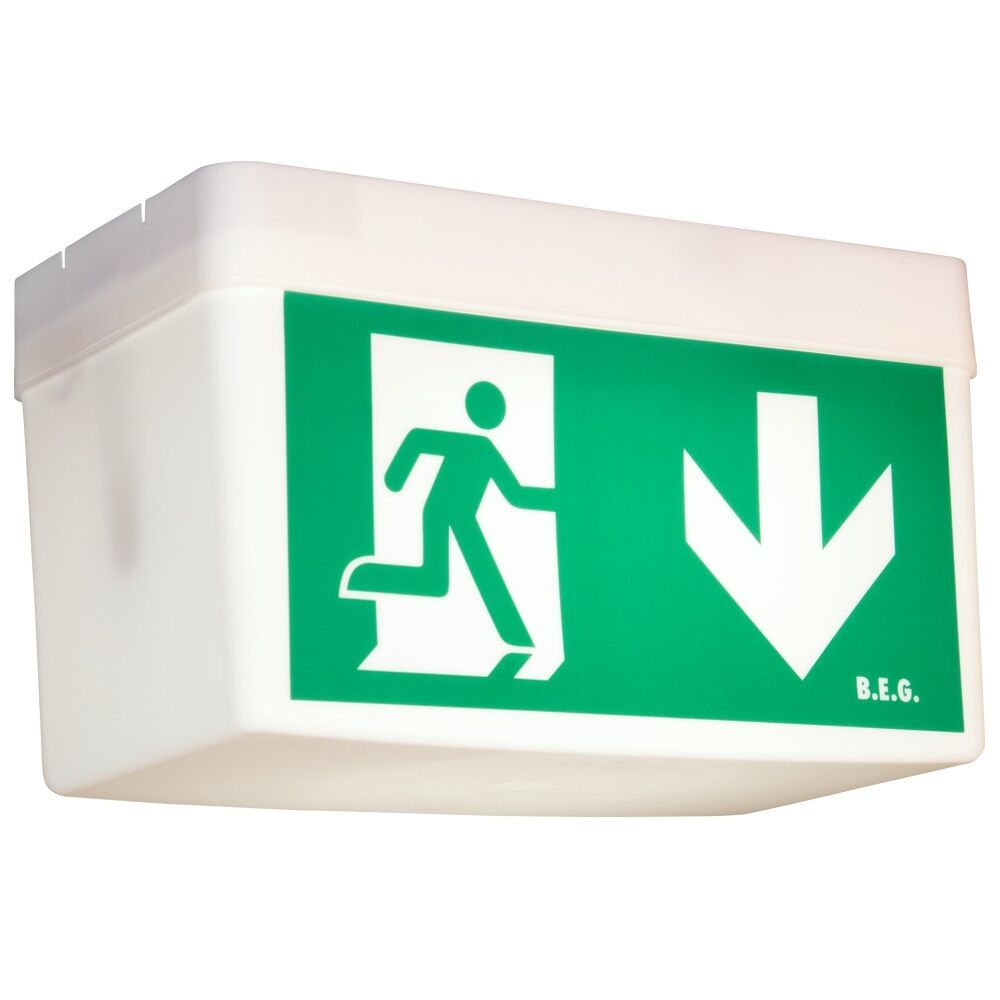 B.E.G. Brück Not Hinweisleuchte 93002 Typ BD21/6/3-LLD/W/D