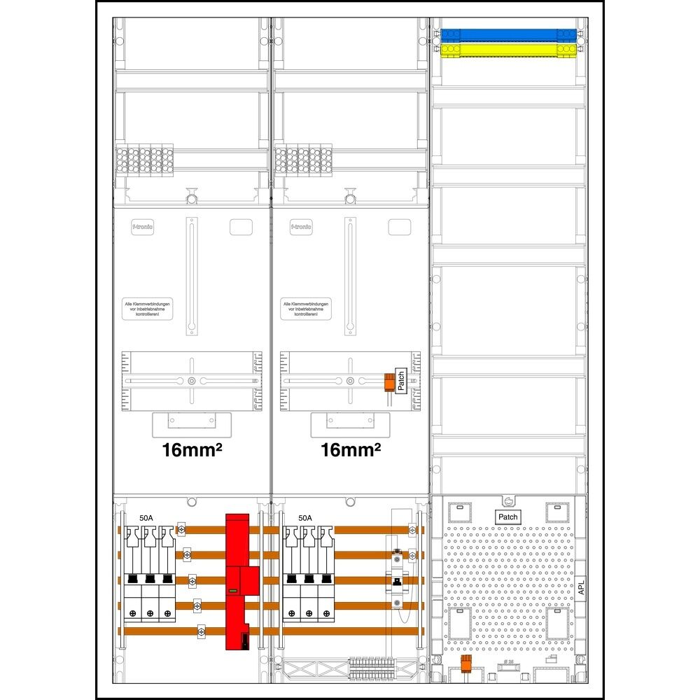 f-tronic Sammelschienenklemmen 7190623 Typ 3HZ732APZ50B10ÜS-16
