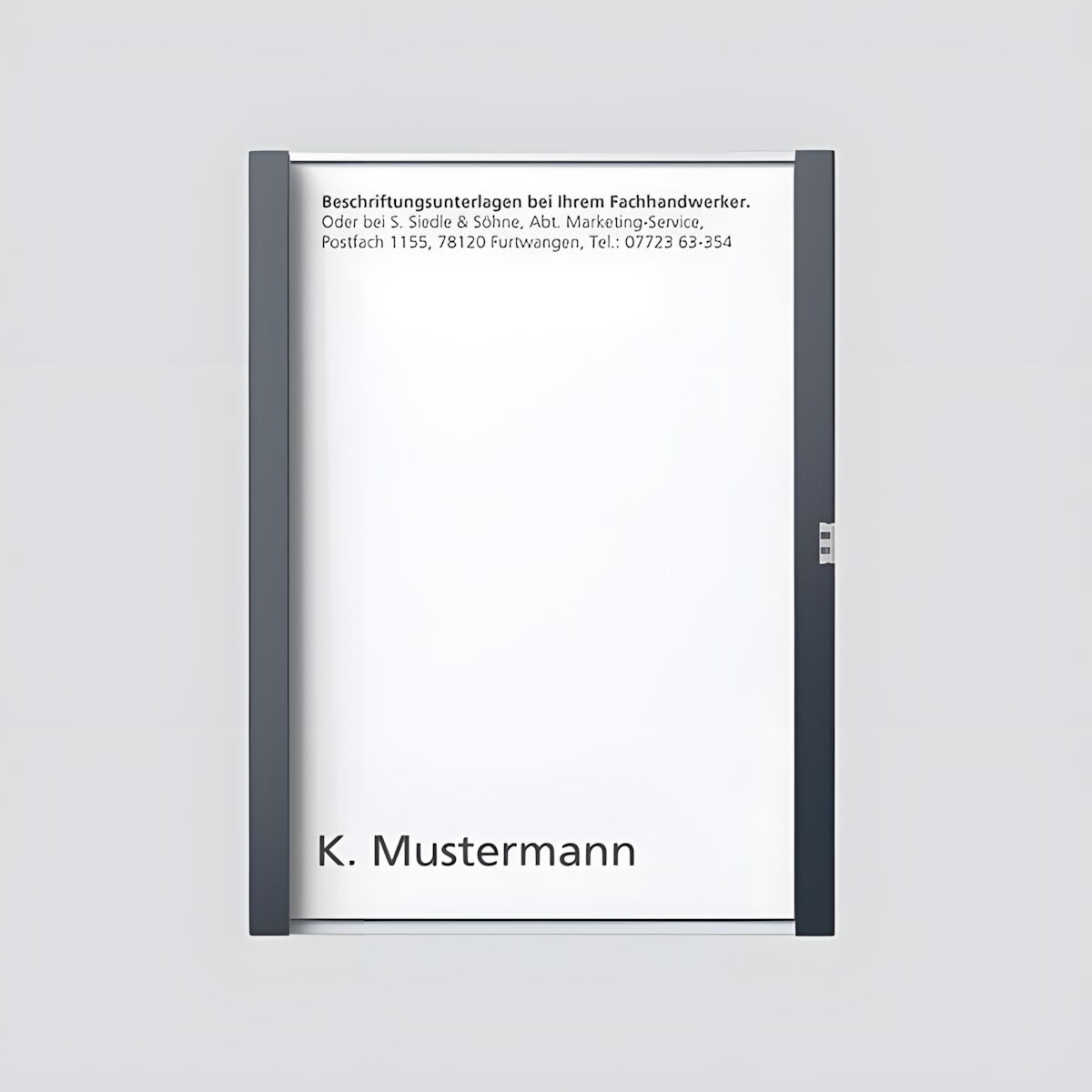 Siedle Namensschild 210007068-00 Typ TM 612-1/BTM 650-01 AG