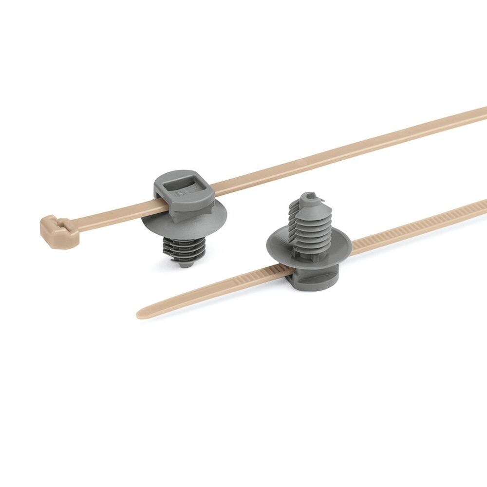 Hellermann Befestigungsbinder 156-01336 Typ PT2AFT6LG-PEEK/PA46-BGE/GY