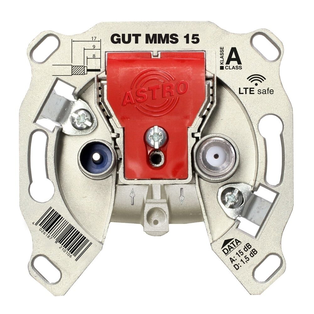 Astro Bit BK Modem Durchgangsdose 00541155 Typ GUT MMS 15