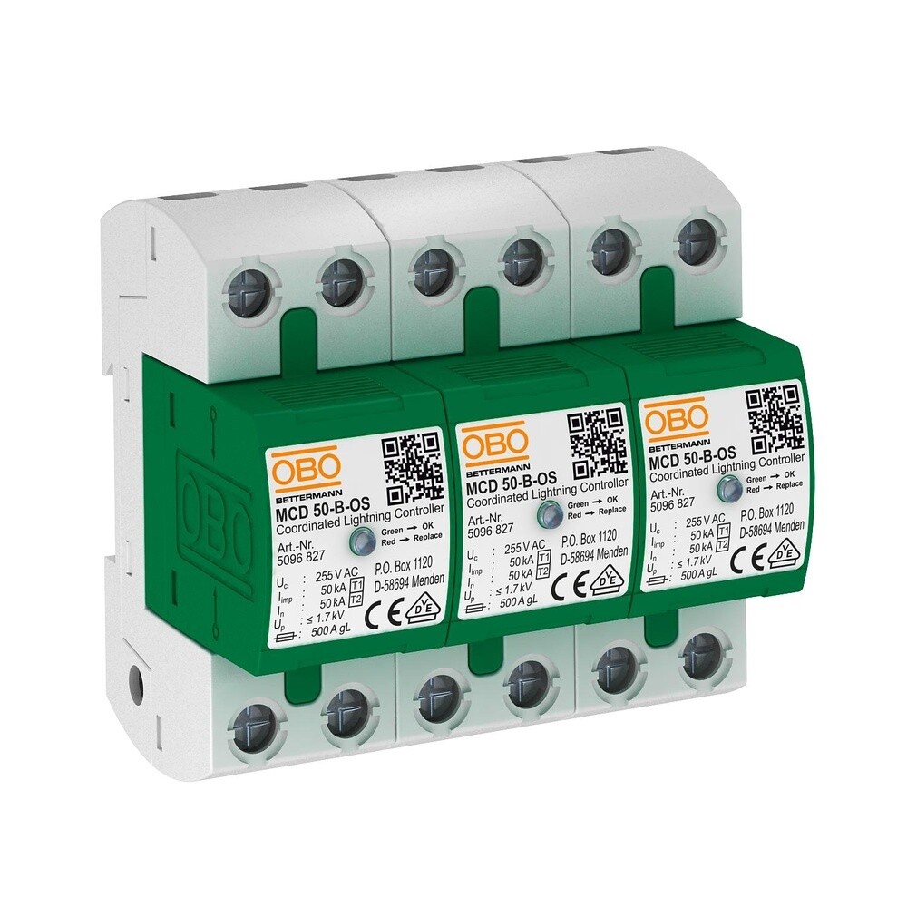 Lightining Controller Meter OBO Bettermann Coordinated Lightning Controller 5096835 Typ MCD 50-B 3-OS