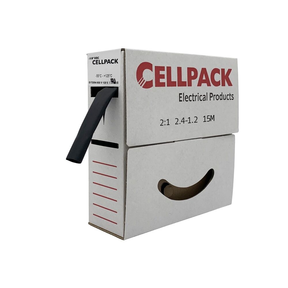 Cellpack Warmschrumpfschlauch 127034 Typ SB/2.4-1.2/BK/15m