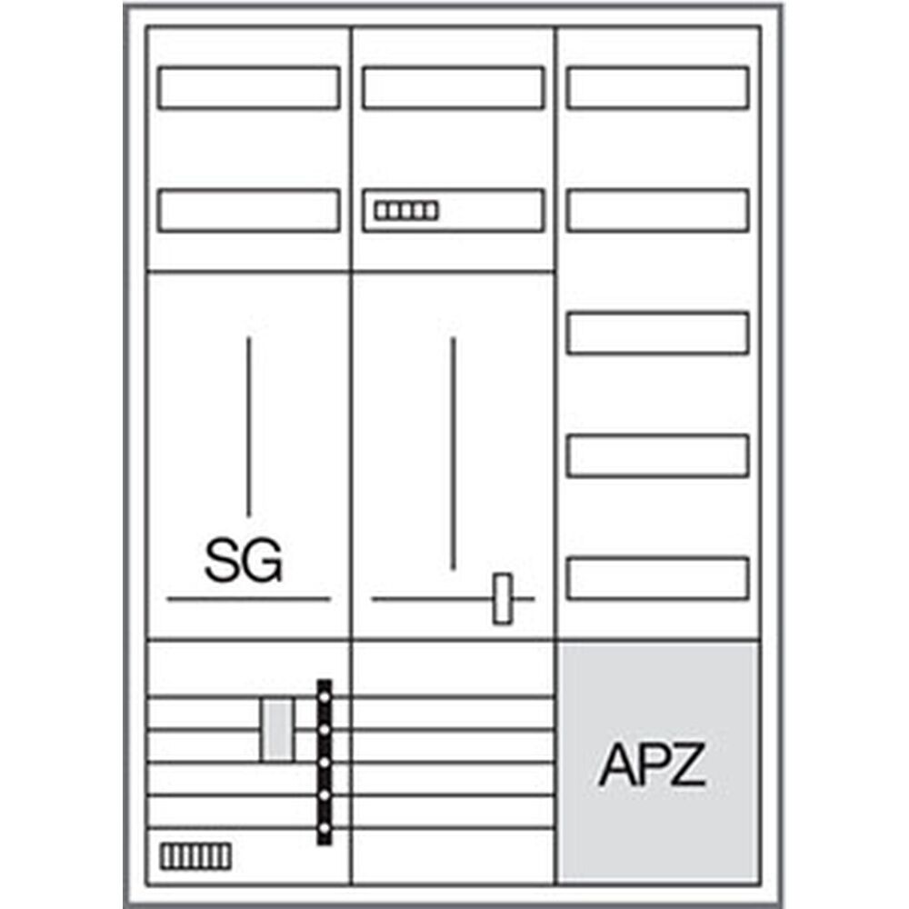 Hager Komplettschrank ZB332U19LS 