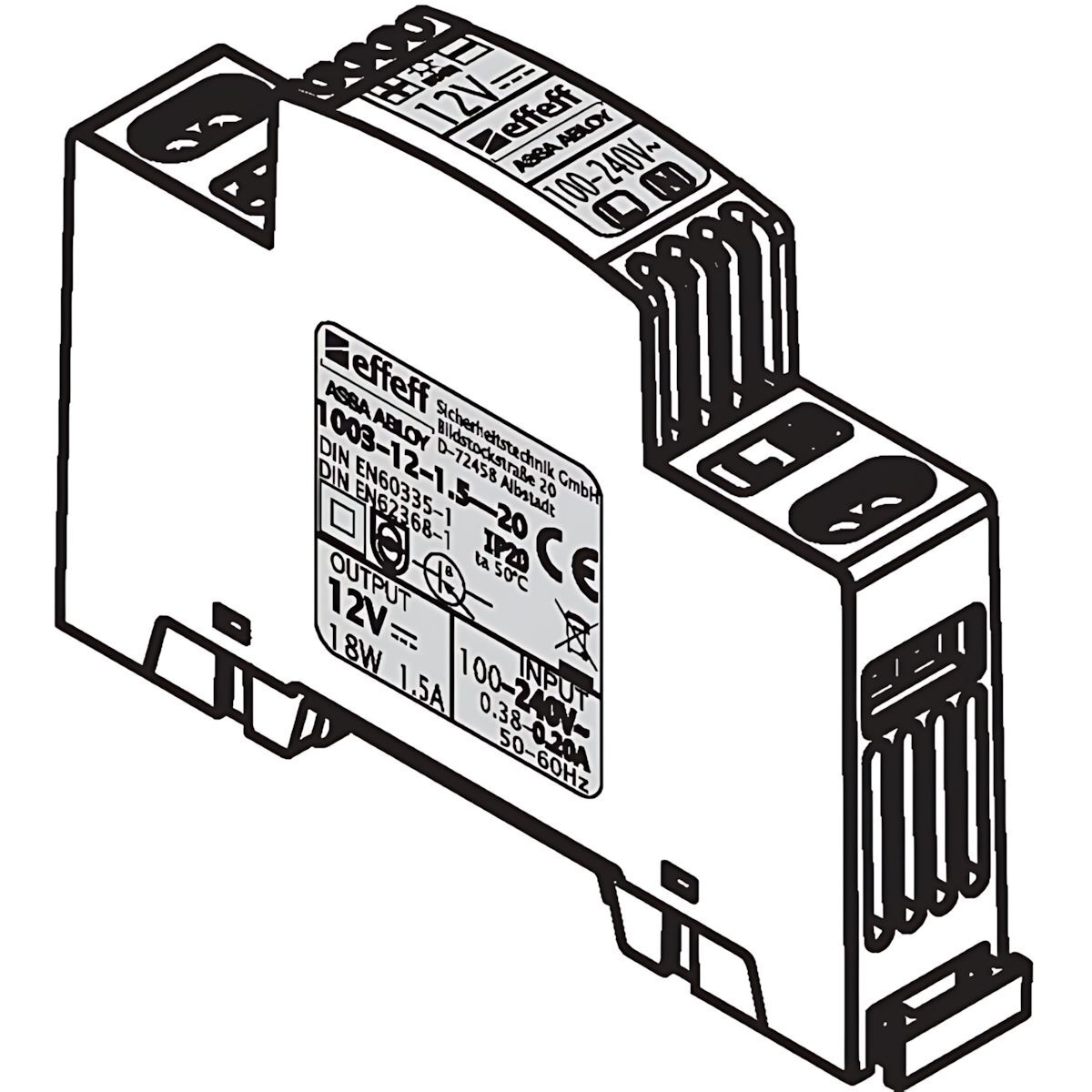 Assa Abloy Stromversorgung 1003-12-2.5--20 Typ 1003-12