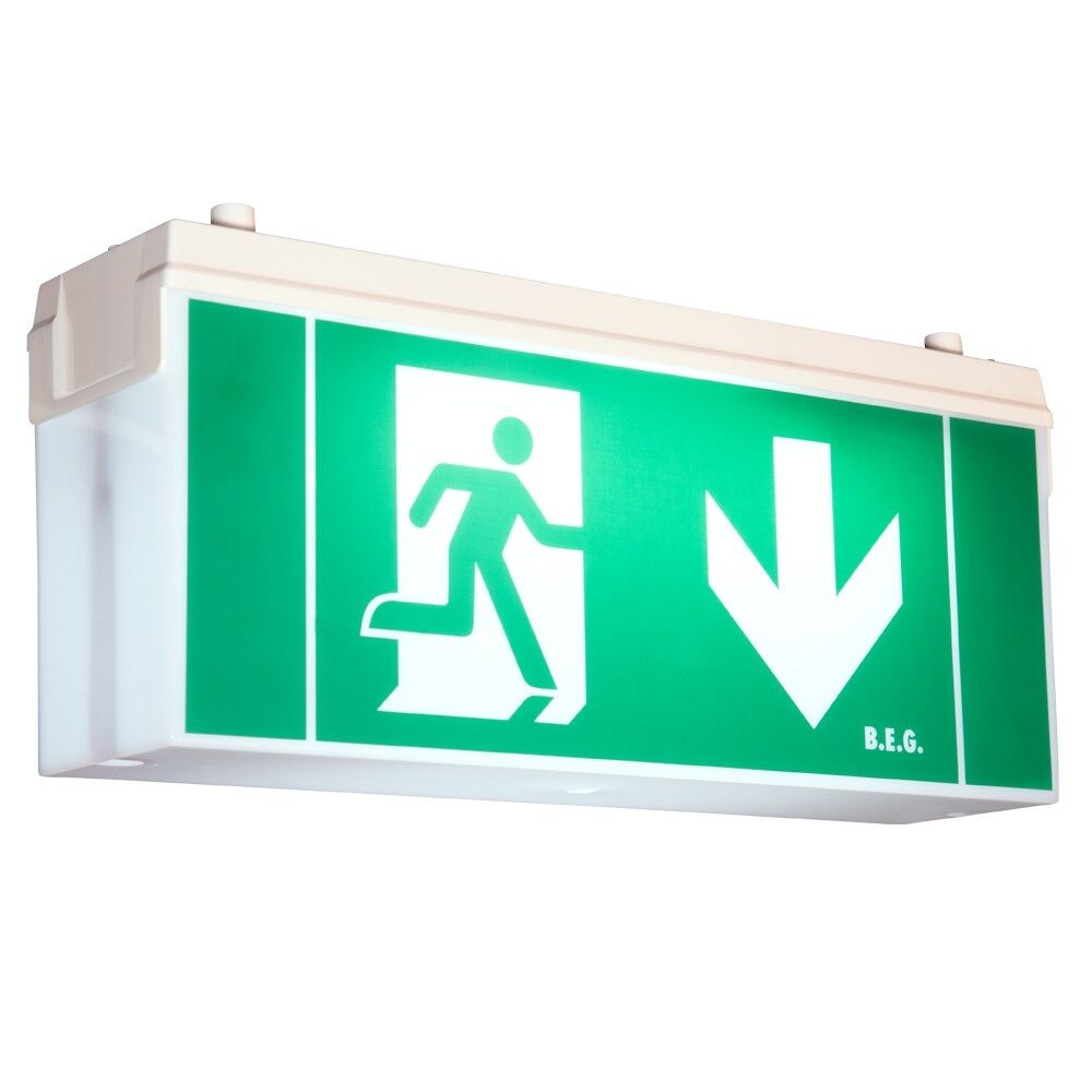 B.E.G. Brück Not Hinweisleuchte 7191 Typ 2DN-H25/8/3-LLD/DA 