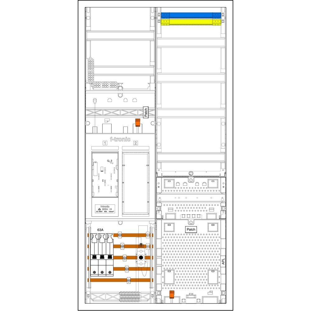 f-tronic Sammelschienenklemmen 7195112 Typ EHZ721APZRFZ63D01