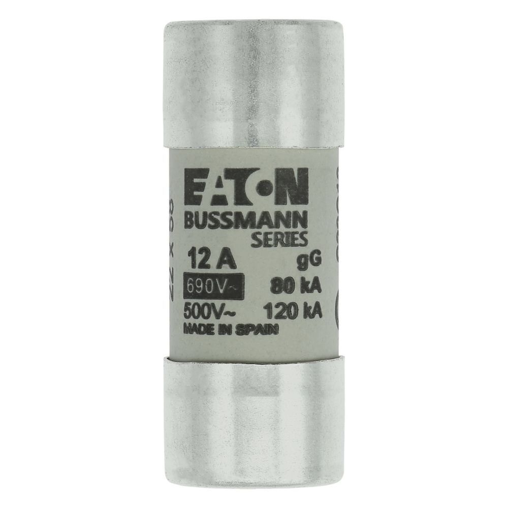 Eaton Sicherungseinsatz C22G12 Typ CYLINDRICAL FUSE 22 x 58 12A GG 690V AC