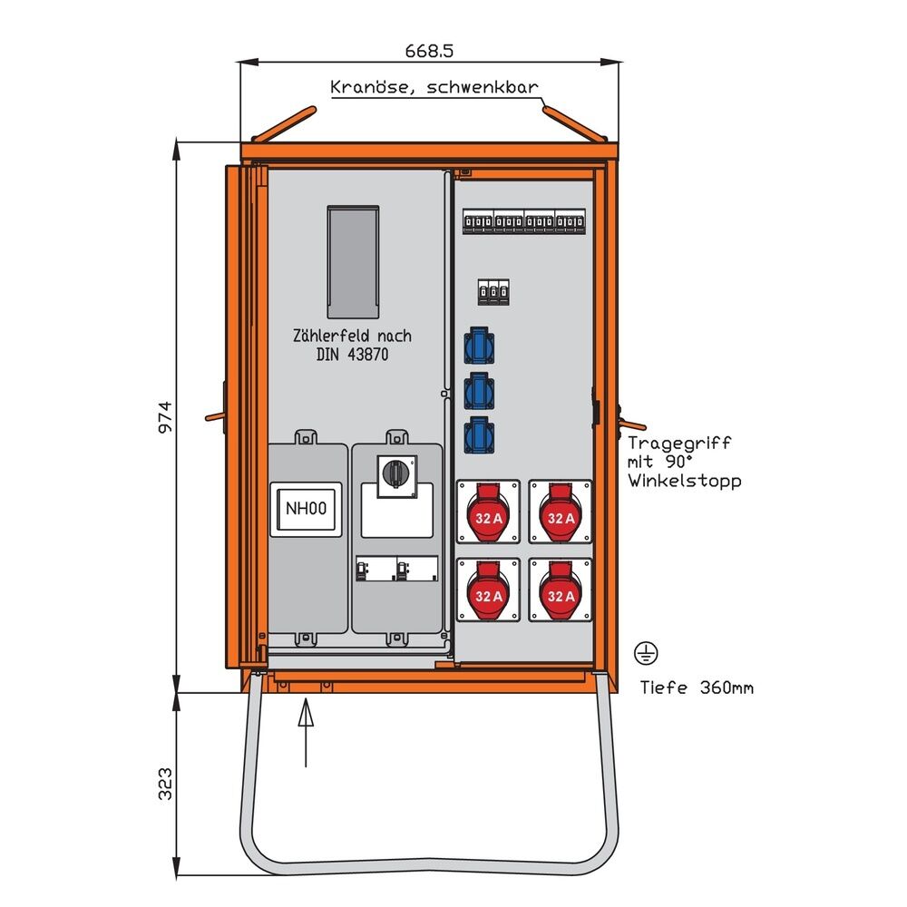 Walther-Werke Anschlussverteiler Schrank WAV0316CR1 