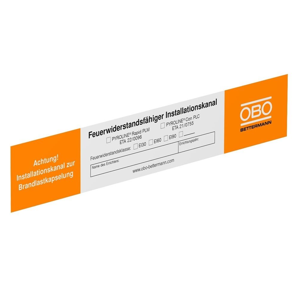 OBO Bettermann Kennzeichnungsschild 7214740 Typ IP PYL DE