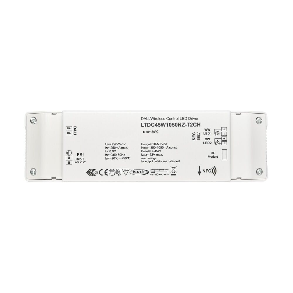Nobile Dimmbares LED Betriebsgerät 8970453500 Typ EL-45-Uni 350-1050 TUN-2CH dim Dali