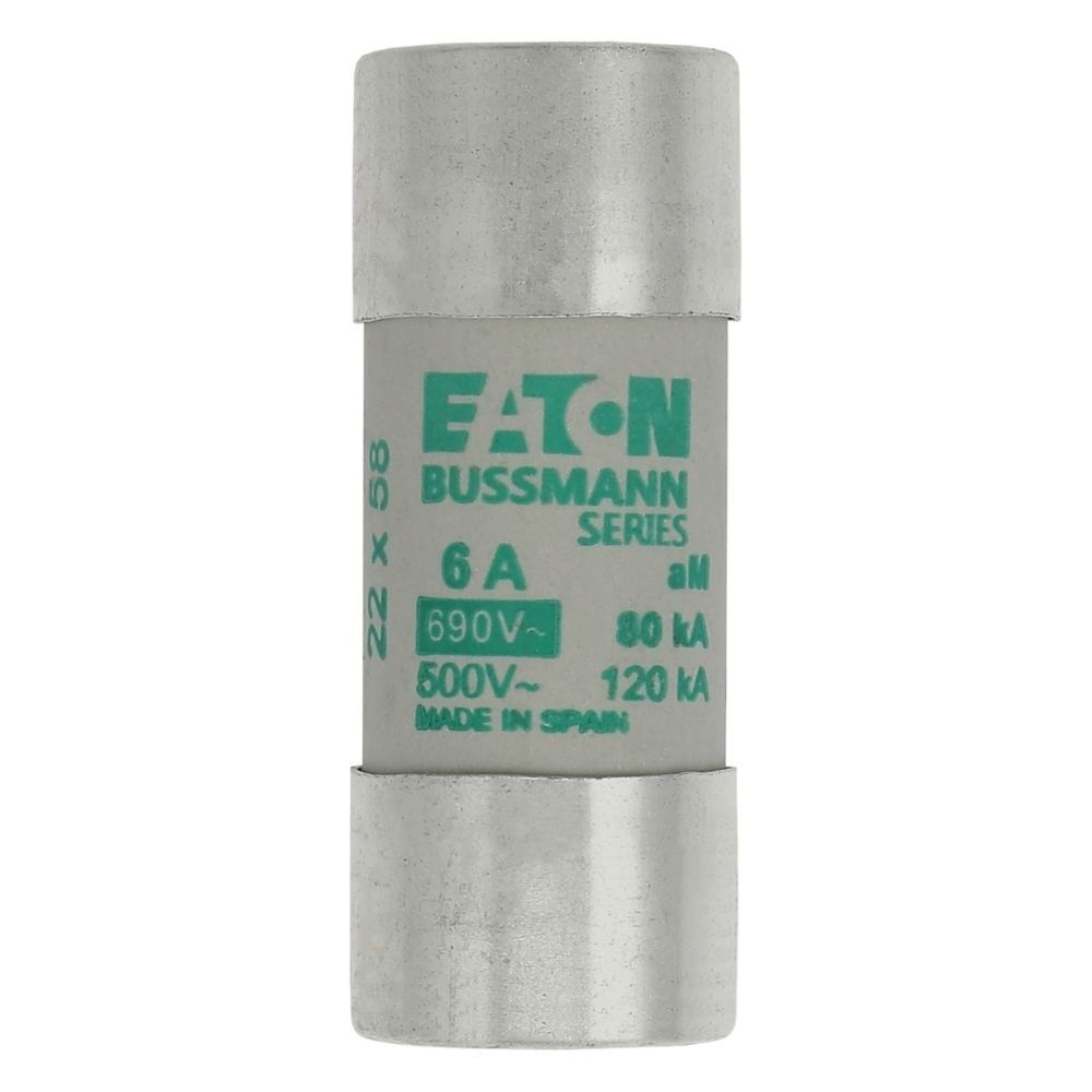 Eaton Sicherungseinsatz C22M6 Typ CYLINDRICAL FUSE 22 x 58 6A AM 690V AC