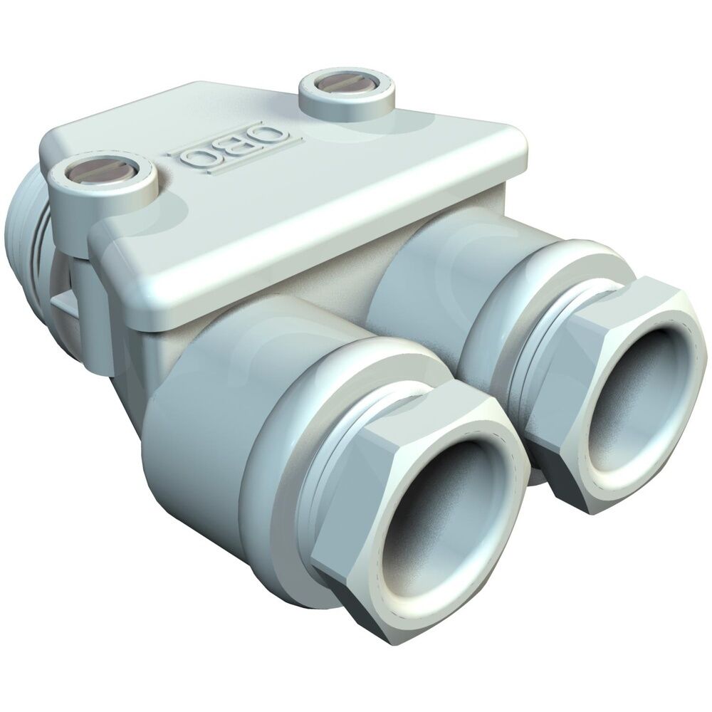 OBO Bettermann Zwillingskabelverschraubung 2024136 Typ 113 PG13.5 LGR