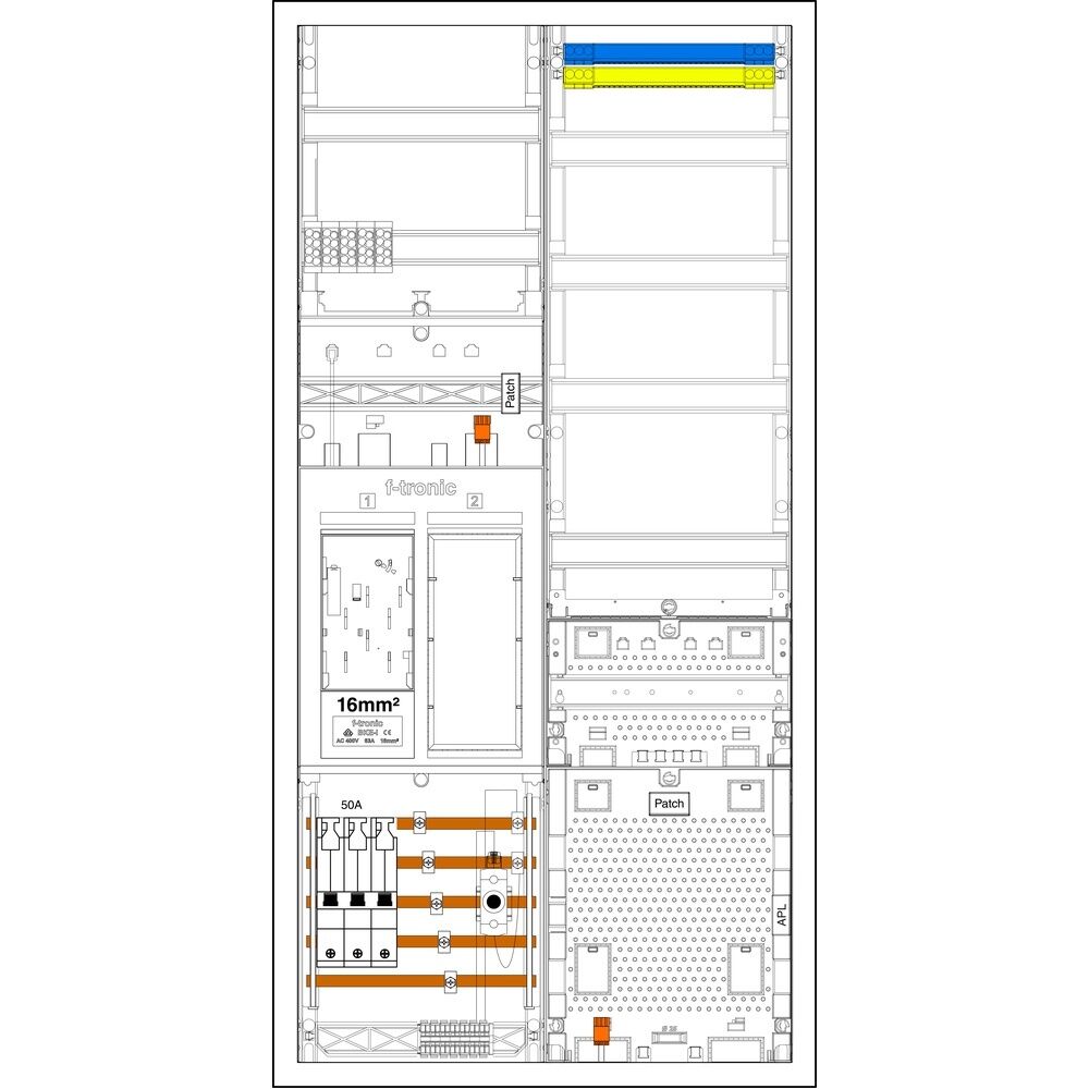 f-tronic Sammelschienenklemmen 7195209 Typ EHZ721APZRFZ50D01-16