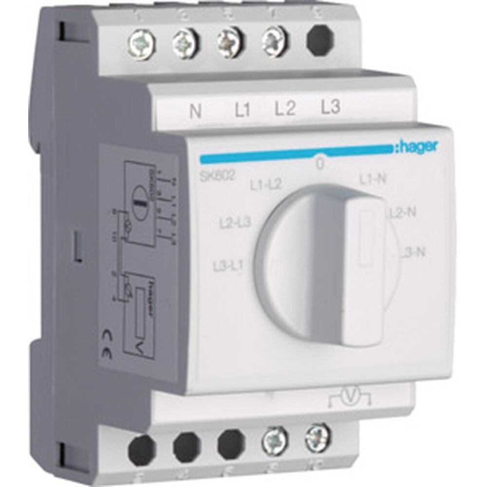 Hager Voltmeter Umschalter SK602