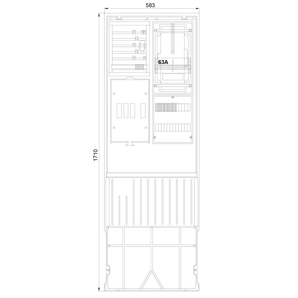 f-tronic Zähleranschlusssäule ZSA172-2-ZK-TSG-HAK Nr. 7160030