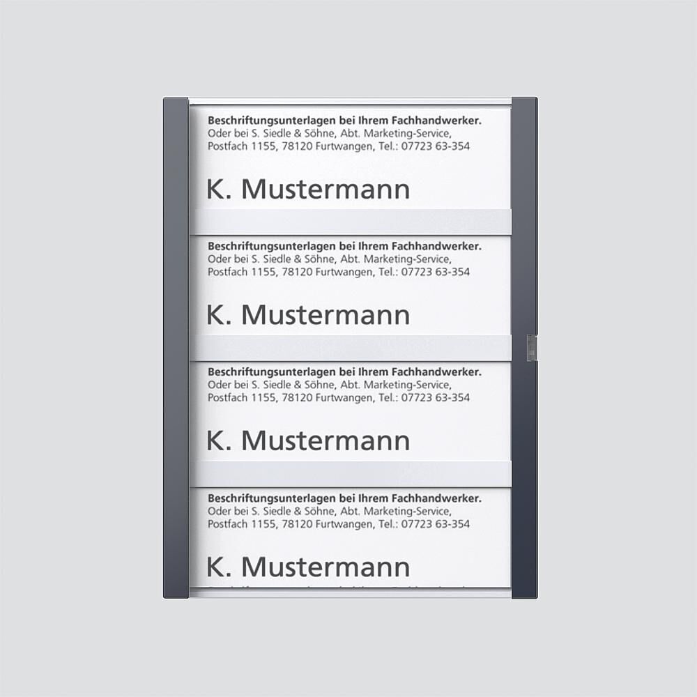 Siedle Namensschild 210007072-00 Typ TM 612-4/BTM 650-04 AG 