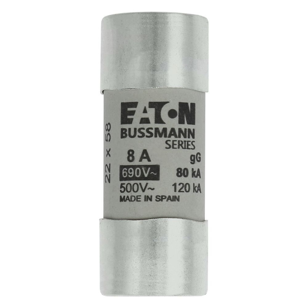 Eaton Sicherungseinsatz C22G8 Typ CYLINDRICAL FUSE 22 x 58 8A GG 690V AC