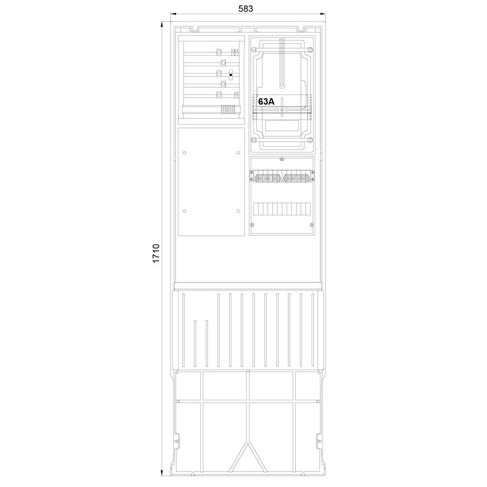 f-tronic Zähleranschlusssäule ZSA172-2-ZK-TSG-HT Nr. 7160024
