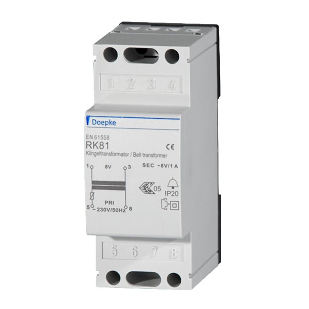 Doepke Klingeltransformator 09980030 Typ RK81S 8V/1A m. Schalter