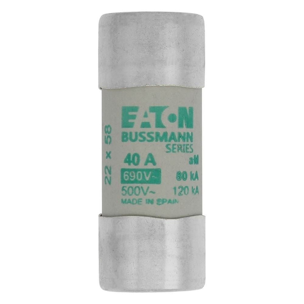 Eaton Sicherungseinsatz C22M40 Typ CYLINDRICAL FUSE 22 x 58 40A AM 690V AC