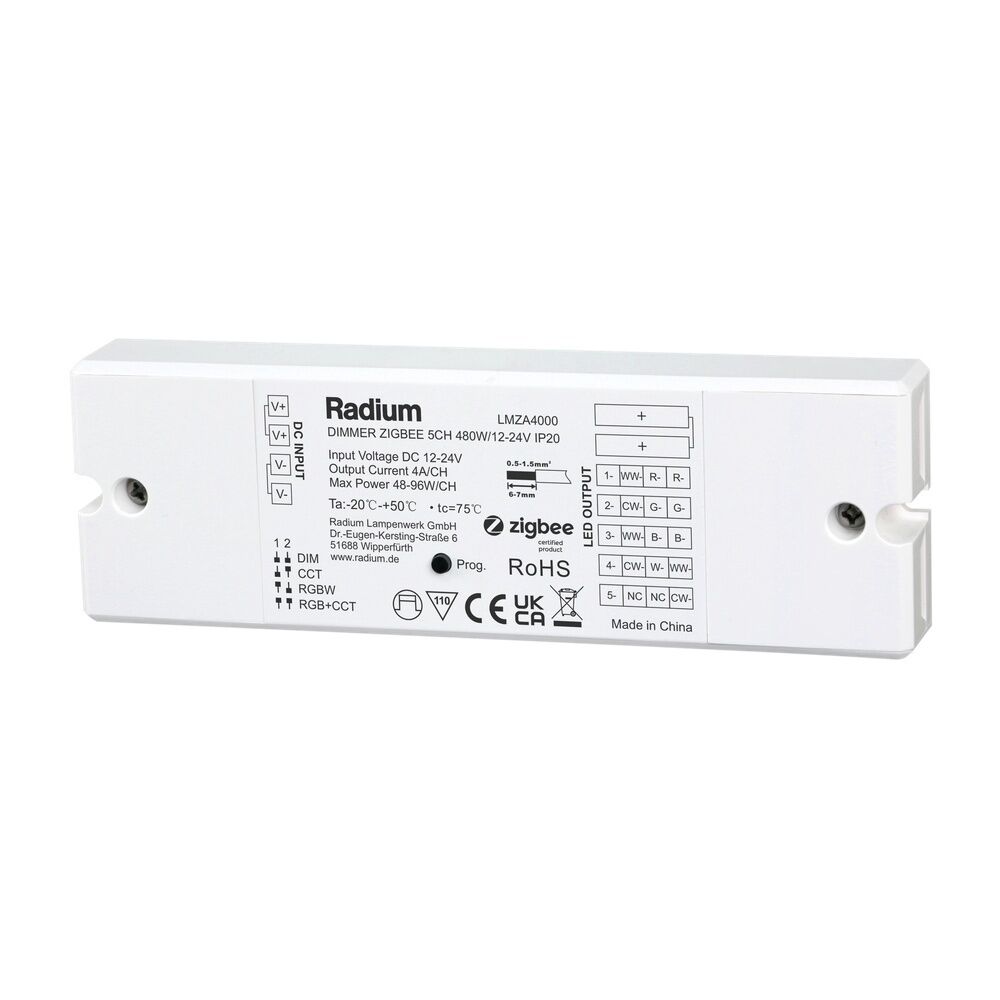 Radium Dimmer LMZA4000 Typ DIMMER ZB 5CH 480W/12-24V IP20