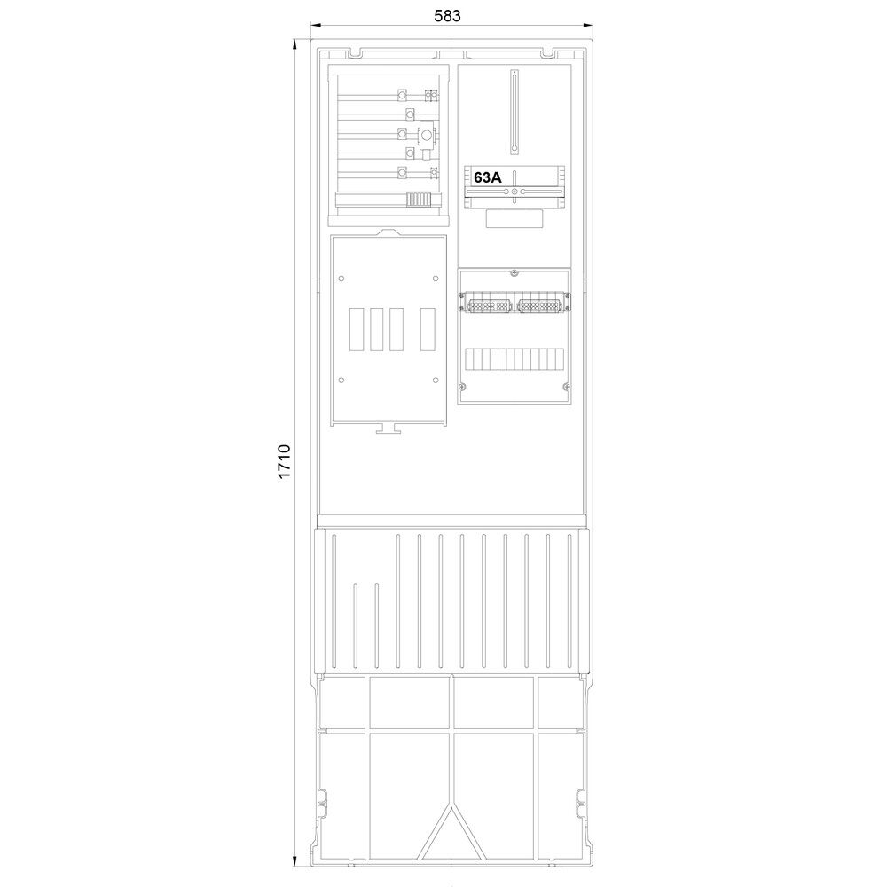 f-tronic Zähleranschlusssäule ZSA172-2-ZK-TSG-HAK Nr. 7160022