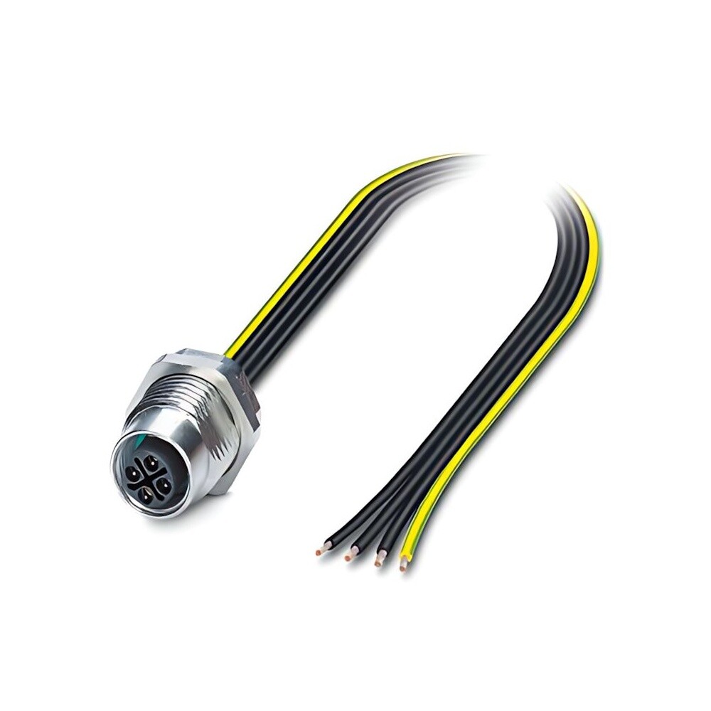 Phoenix Contact Gerätesteckverbinder Hinterwand 1424133 Typ SACC-DSI-M12FSS-4CON-M16/0,5PE