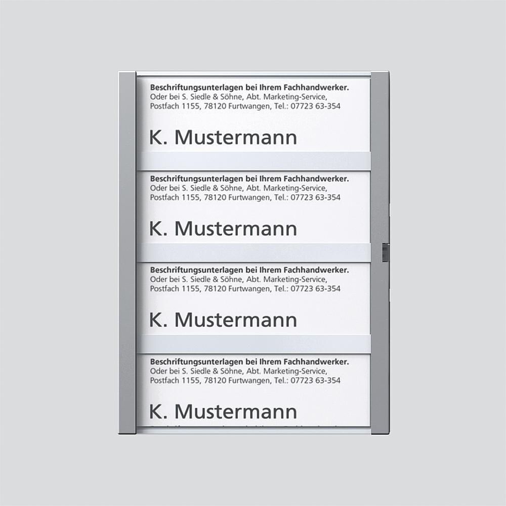 Siedle Namensschild 200029796-00 Typ TM 612-4/BTM 650-04 SM