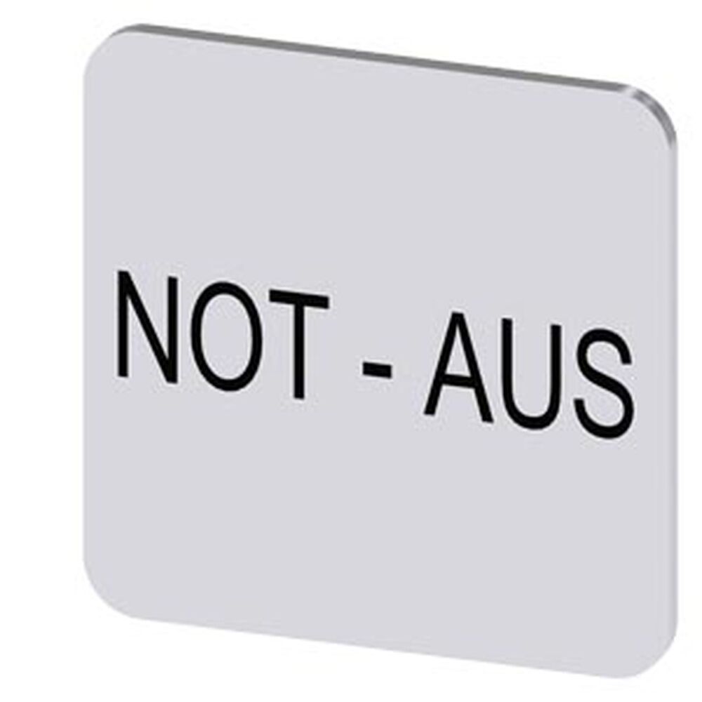 Siemens Bezeichnungsschild 3SU1900-0AF81-0AS0 