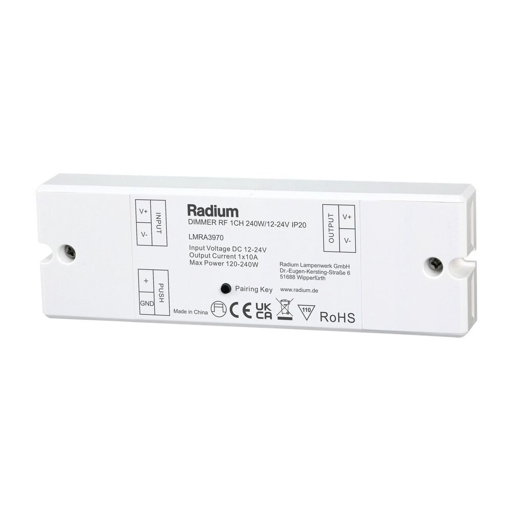 Radium Dimmer LMRA3970 Typ DIMMER RF 1CH 240W/12-24V IP20