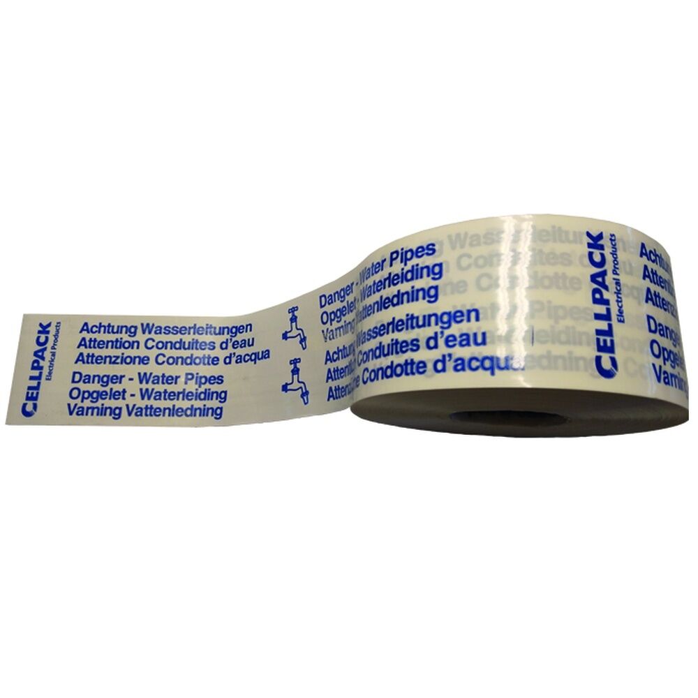 Cellpack Trassenwarnband 125629 Typ No. 26 Warnband/100mmx250m/WASSER