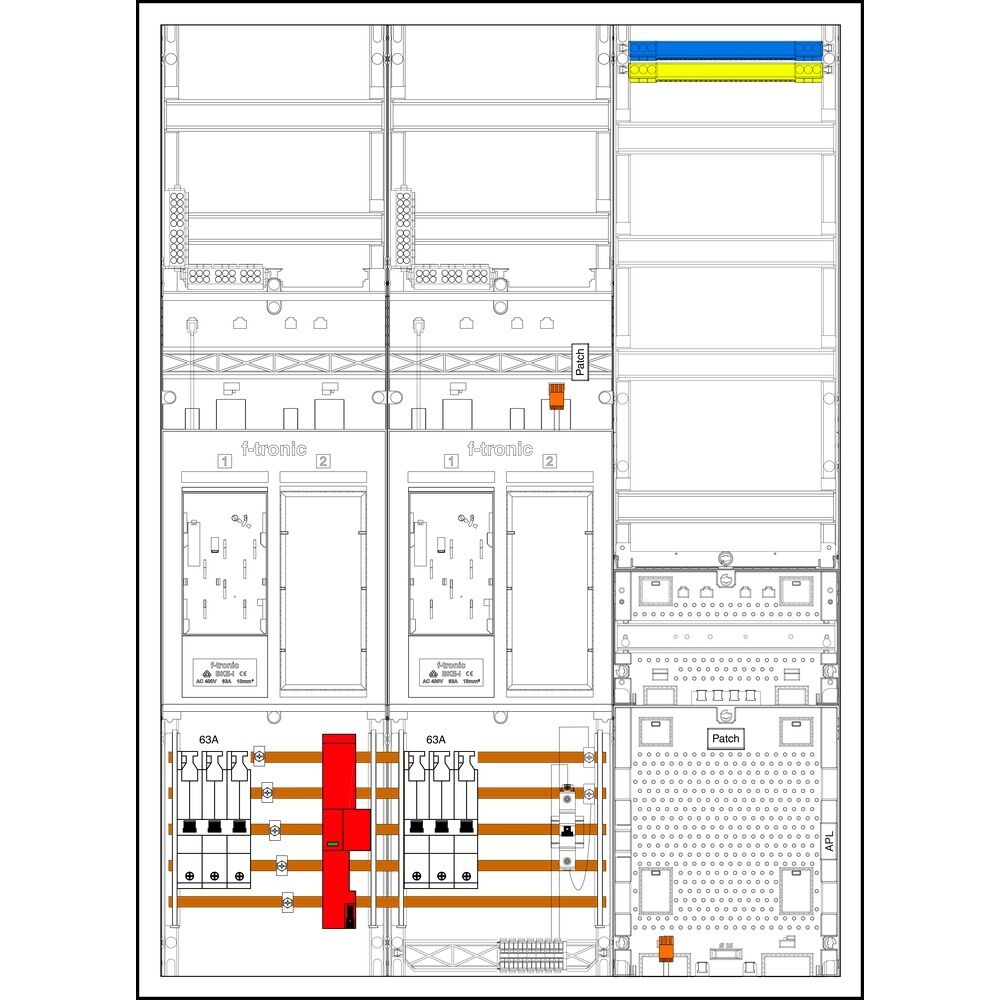 f-tronic Sammelschienenklemmen 7195634 Typ EHZ732APZRFZ63B10ÜS
