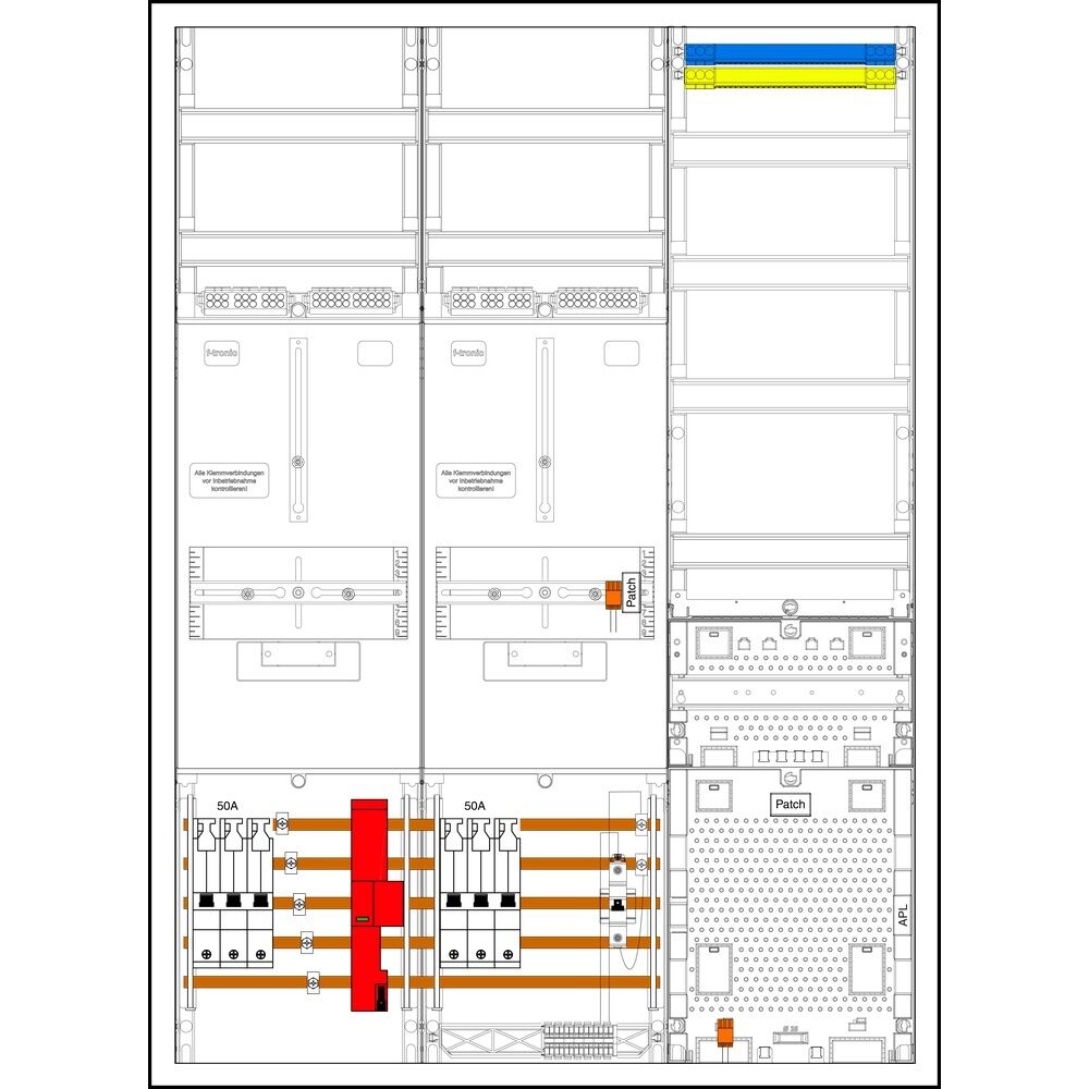 f-tronic Sammelschienenklemmen 7190509 Typ 3HZ732APZRFZ50B6ÜS