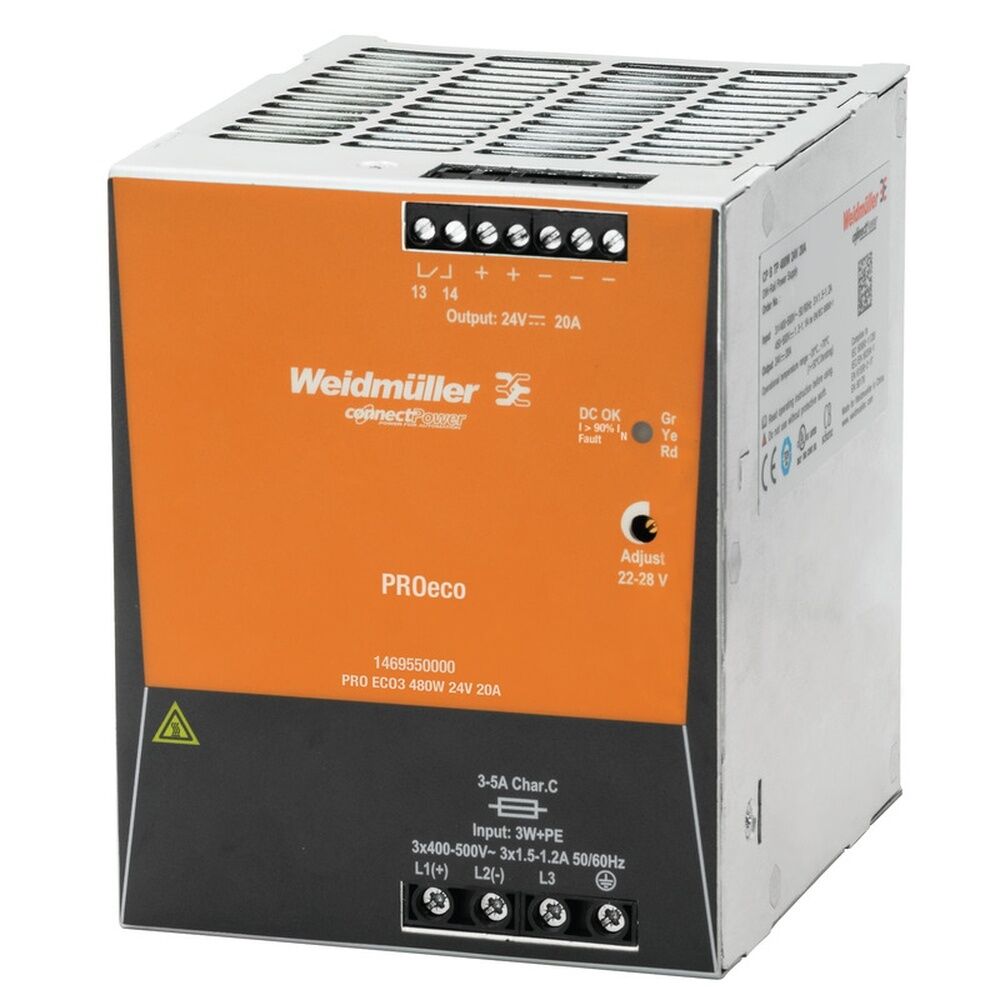 Weidmüller Stromversorgung 1469550000 Typ PRO ECO3 480W 24V 20A